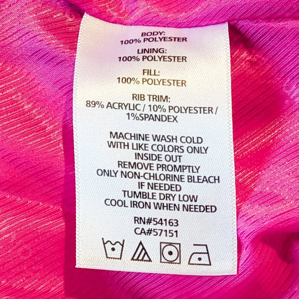 Calvin Klein Performance Puffer Vest | Pink & Black | Size Large - Picture 3 of 5